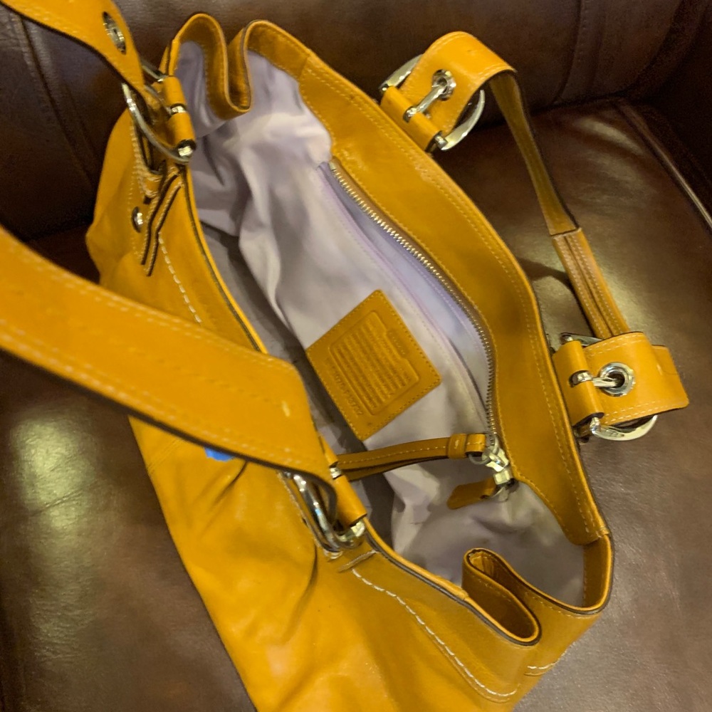 Coach Purse - Camel or dark mustard color